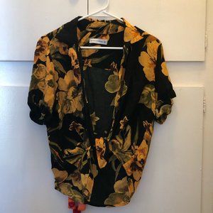 Faithfull the Brand Floral Tie Front Top